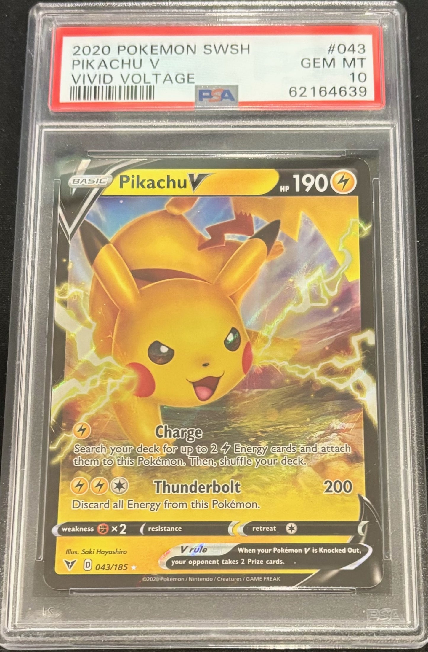 Pikachu V - PSA 10