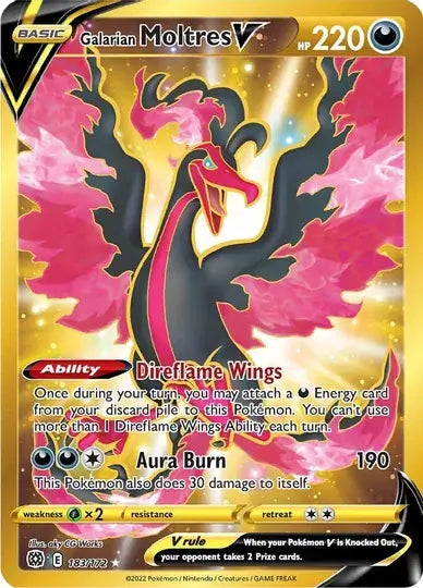 Galarian Moltres V - Brilliant Stars - PSA 9