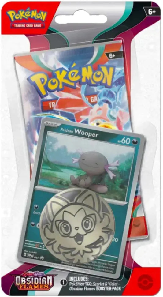 Obsidian Flames Checklane Blister Pack - Paldean Wooper
